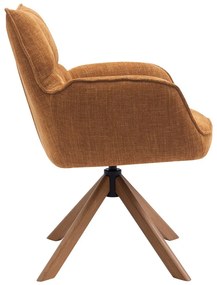 Set di sedie da pranzo arancione in imbottito 2 pz Marilla – Unique Furniture