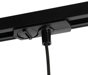 Sistema di illuminazione su binario moderno con 5 luci a sospensione bronzo scuro monofase - Iconic Lloyd