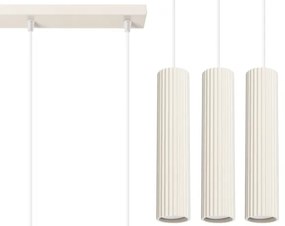 Sollux SL.1594 - Lampadario a sospensione con filo KARBON 3xGU10/10W/230V color crema