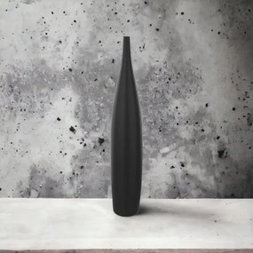 Vaso in ceramica 70 cm, nero opaco