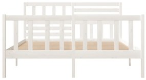 Giroletto bianco in legno massello 120x190cm 4ft small double