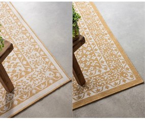 Tappeto da esterno giallo ocra e crema 80x150 cm Gemini - Elle Decoration