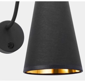 Lampada da parete WIRE 1xE27/15W/230V nero/oro