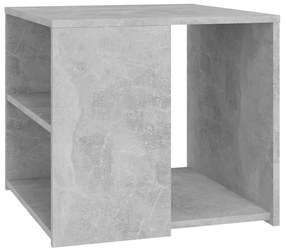 Tavolino Grigio Cemento 50x50x45 cm in Legno Multistrato