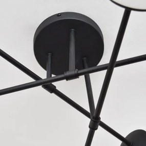 Lampadario a plafone MOON 6xE27/15W/230V nero