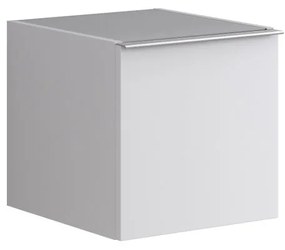 Struttura semi colonna da bagno Pixel 1 anta laccato opaco bianco L 40 x H 40 x P 45.5 cm