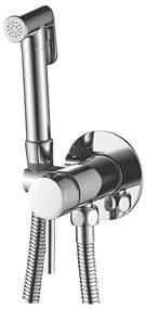 Aqualine - Rubinetto per bidet con doccia da incasso cromo lucido