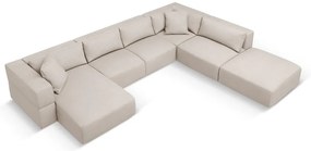 Divano angolare a U beige, angolo destro Esther - Milo Casa