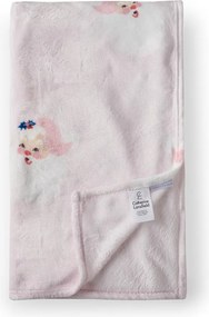 Coperta rosa chiaro in micropile a tema natalizio 130x170 cm Vintage Christmas Santa – Catherine Lansfield