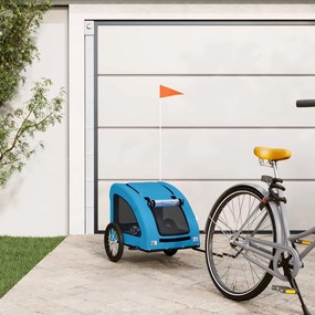 Rimorchio Da Bici Per Animali Blu Oxford E Ferro /