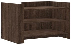 Tavolino da salotto rovere marrone 80x50x50cm legno multistrato