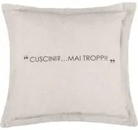 Cuscino divano 45x45 cm scritta tortora