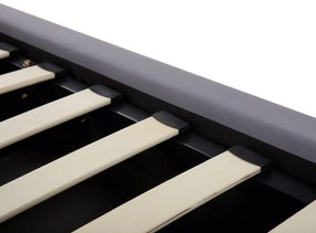 Letto matrimoniale con contenitore velluto grigio 140 x 200 cm BATILLY Beliani