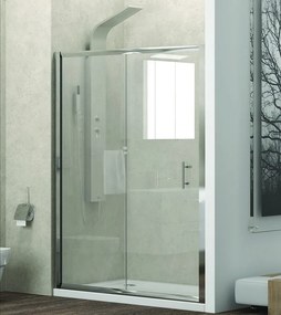 Doccia nicchia 110 cm vetro trasparente 6mm anticalcare KF5000 - KAMALU