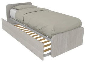 964R - Letto cameretta 80x190  singolo con secondo letto estraibile e testate personalizzabili