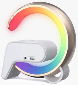 Immax 08986L-LED RGB Lampada dimmerabile con sveglia e Qi di ricarica 30W/230V oro