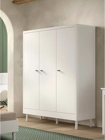 Armadio per bambini bianco in legno di faggio 146x190x55 cm Forrest - Vipack