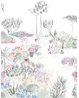 Isidore Leroy Carta da parati panoramica Jardin de France - Gris Vert Panel A