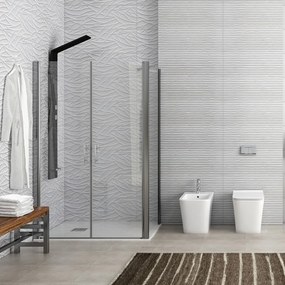 Box doccia 80x140 angolare apertura saloon KS2800-SSN - KAMALU