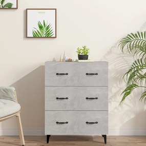 Credenza grigio cemento 69,5x34x90 cm in legno multistrato