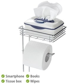 Porta carta igienica color argento lucido in acciaio cromato – Wenko