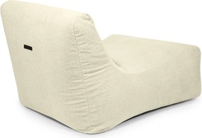 Puof a sacco color crema con rivestimento in bouclé Lounge 100 – SLOWDOWN