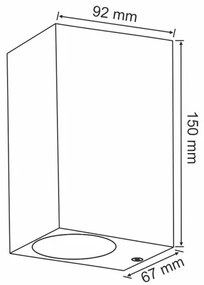 Applique da esterno BOSTON 2xGU10/10W/230V antracite