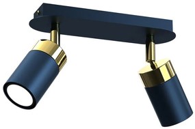Faretto orientabile JOKER 2xGU10/25W/230V blu/oro