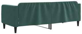 Letto da giorno verde scuro 80x200 cm in velluto