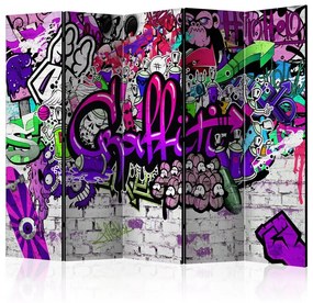 Paravento  Purple Graffiti [Room Dividers]