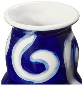 Vaso in gres blu dipinto a mano Tulle - Kähler Design