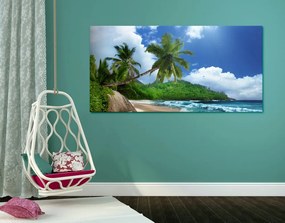 Stampa su tela – Spiaggia stupenda sull'isola delle Seychelles