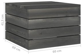 Set Divani da Giardino su Pallet 6 pz con Cuscini Massello Pino