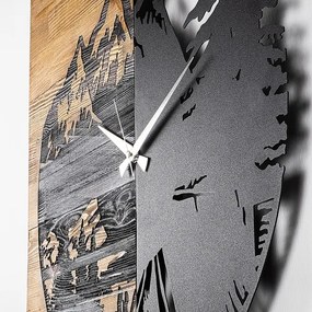 Orologio da parete 56x58 cm 1xAA legno/metallo