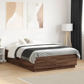 Giroletto luci led rovere marrone 120x190 cm legno multistrato