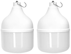 Aigostar - Lampadario solare LED 2xLED/70W/12V 12000 mAh 6500K diametro 12 cm