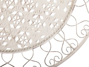 Set da balcone di un tavolo e due sedie beige/bianco sporco TRIESTE Beliani