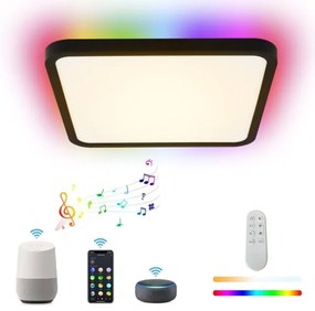 Immax NEO 07167-B40-LED RGBCCT Lampada dimmerabile 50W/230V Wi-Fi Tuya black+TC