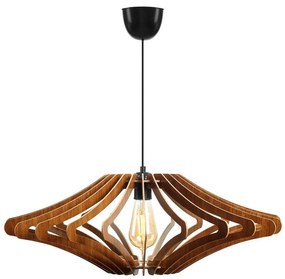 Lampadario a sospensione con filo 1xE27/60W/230V marrone diametro 47 cm