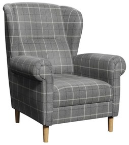 Poltrona con braccioli grigia Swan – Ropez