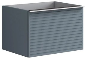 Mobile da bagno sospeso sotto lavabo L 60 x H 40 x P 45.5 cm blu laccato opaco, 1 cassetto Pixel stripes