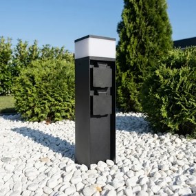 Brilagi - Lampada da esterno con 2 prese SCHUKO, 1x G9/11W/230V, IP44, nera