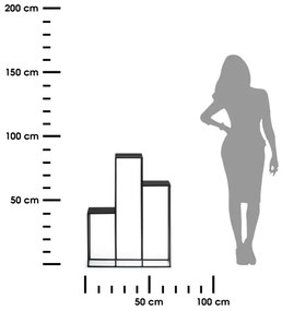 Portafiori 80x60 cm nero