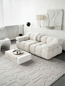 Tappeto in lana grigio chiaro 133x190 cm Morphic Dunes - Agnella