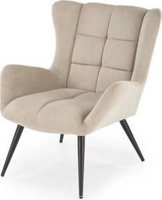 Poltrona Byron in tessuto beige - H92 cm