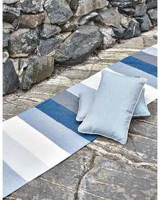 Passatoia da interno/esterno blu/color crema 70x200 cm Molly Ocean Grey – Pappelina