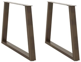 Gambe Tavolo Pranzo A V 2 Pz Naturale 100x(72-73,3)cm Acciaio /
