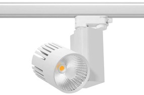 Faro LED 40W Binario Trifase Bianco CRI92 100° Bridgelux LED Colore Bianco Freddo 6.000K