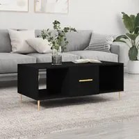 Tavolino da Salotto Nero 102x50x40 cm in Legno Multistratocod mxl 79696