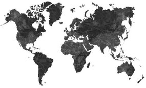 Fotomurale Mappamondo, bianco disegno nero
